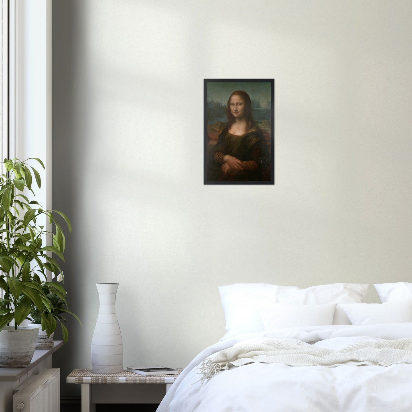 Mona Lisa Reproduktion Kunst Druck 30x45cm - Holzgerahmtes Poster auf matten Papier in Museumsqualität Art Loft