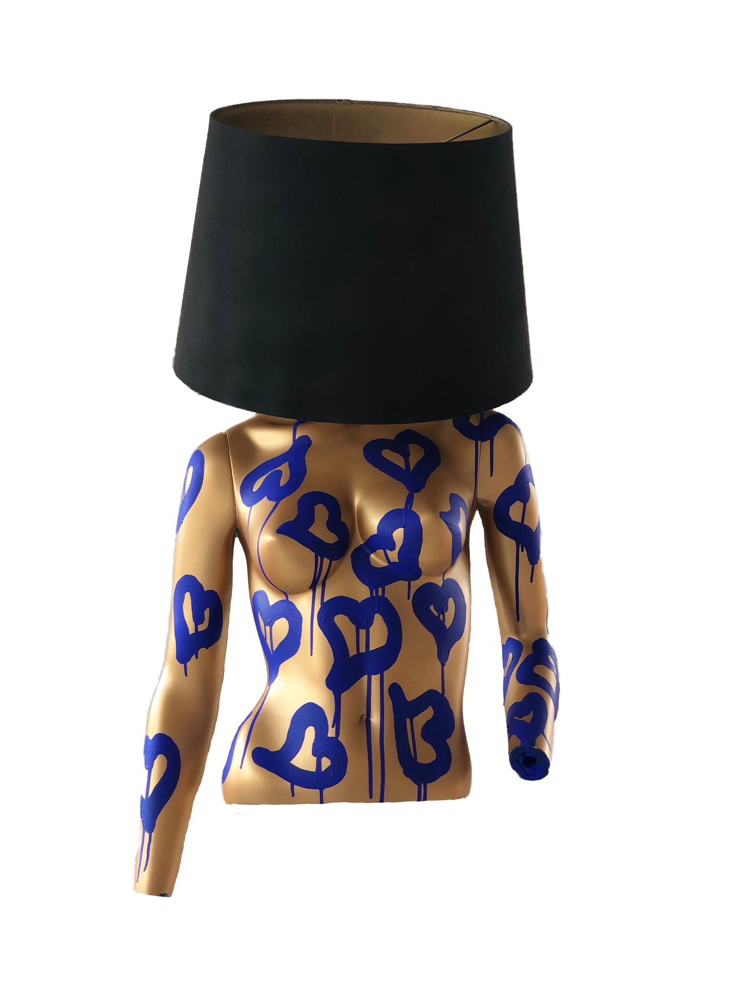 Handbemalte Mannequin Lampe Love Hurts Art Loft