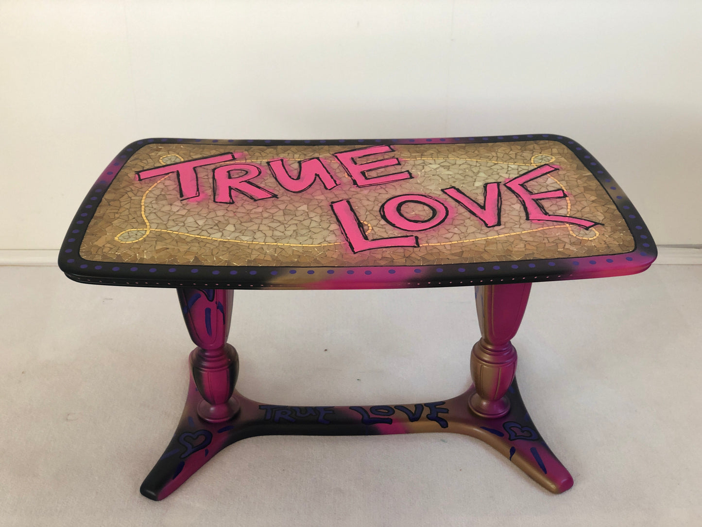 True Love Vintage Mosaic Tisch Art Loft